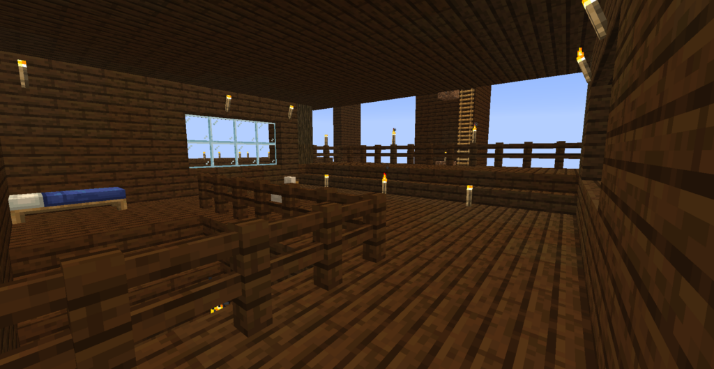 さがなき一時基地の二階の内装