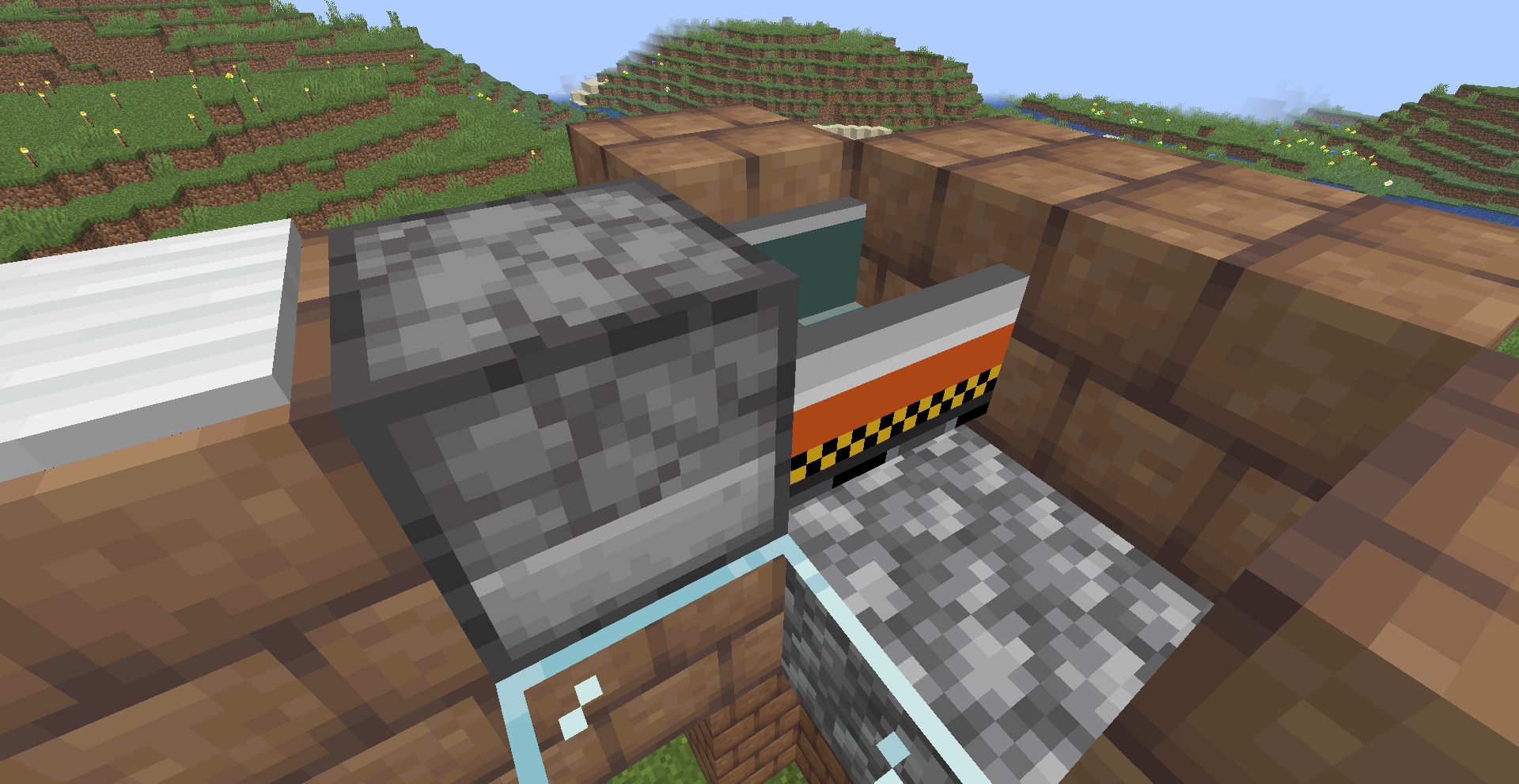ディスペンサーから吐き出されたトロッコ