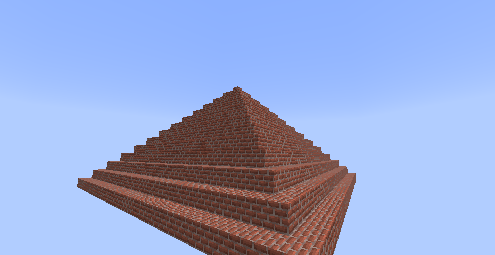 レンガのピラミッドを再現したスクリーンショット